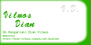 vilmos dian business card